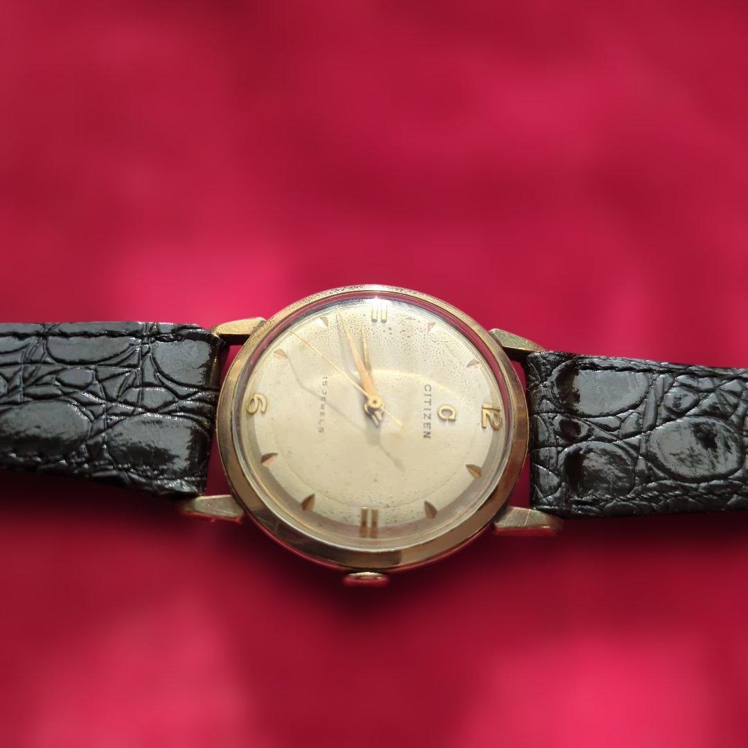 さ*)様 アンティーク　シチズン　手巻き　15石　稼働中！