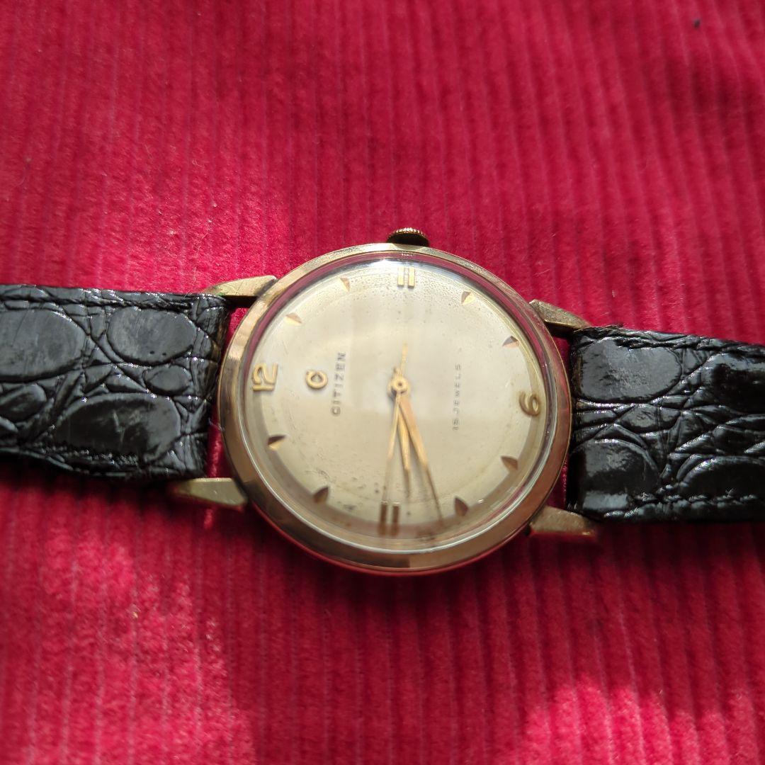 さ*)様 アンティーク　シチズン　手巻き　15石　稼働中！