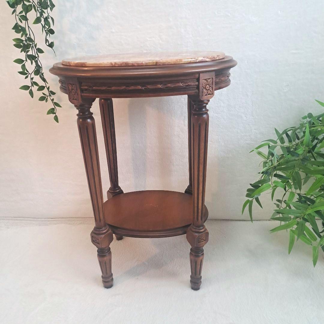 アンティーク　大理石　イタリア家具　サイドテーブル　コンソール家具