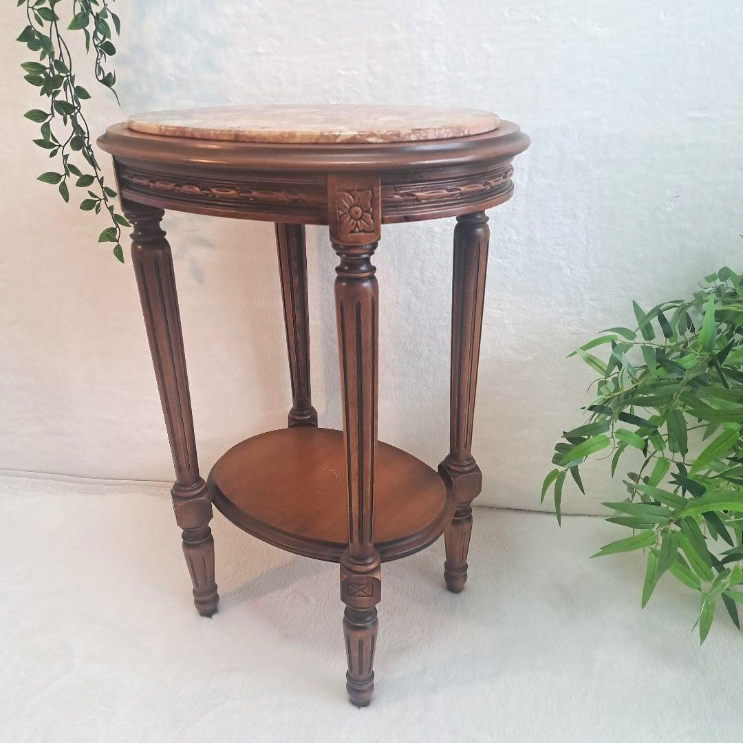 アンティーク　大理石　イタリア家具　サイドテーブル　コンソール家具