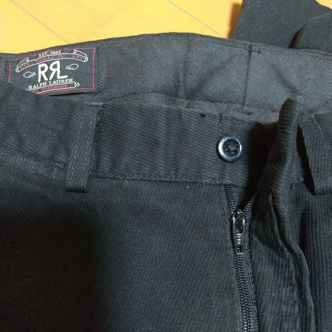 90,RRL ダブルアールエル ブラックコーディロイパンツ USA製