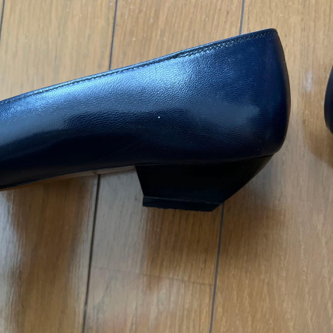 Salvatore Ferragamo ヴィラリボン付きパンプス　ネイビー