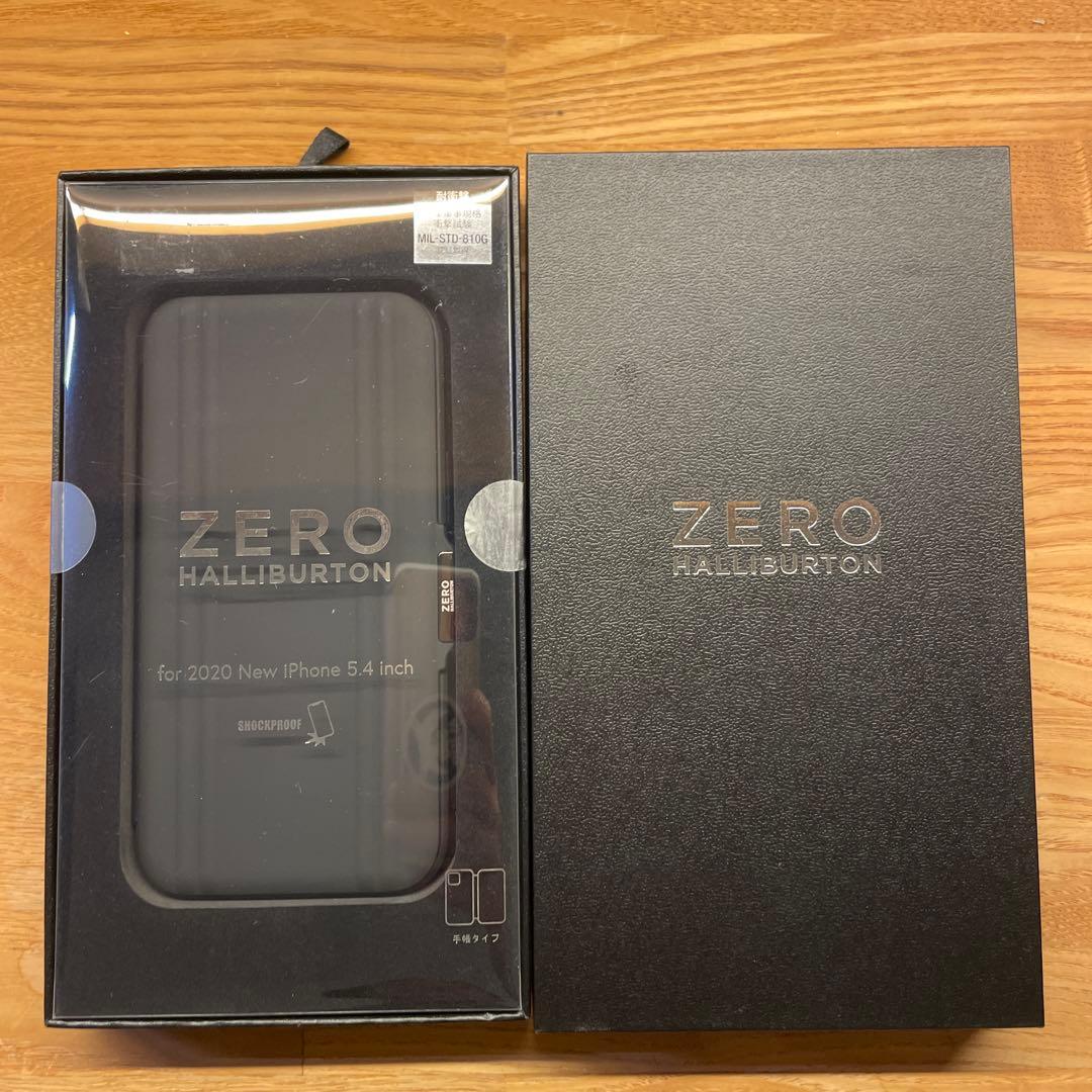 iPhone12 mini ZERO HALLIBURTON 手帳型　ブラック