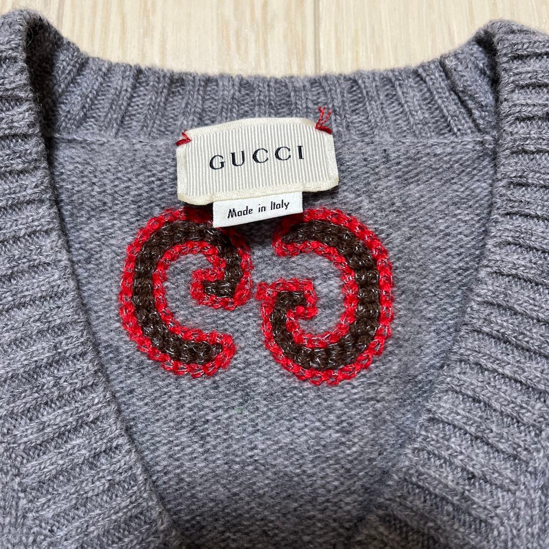 グッチグレーカーディガン8歳