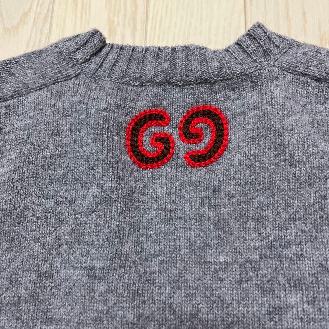グッチグレーカーディガン8歳