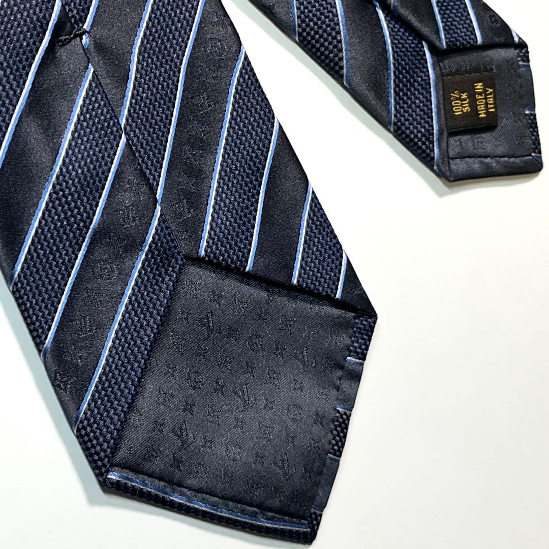 ✨美品✨LOUIS VUITTON ネクタイ　モノグラム　ストライプ　ビジネス