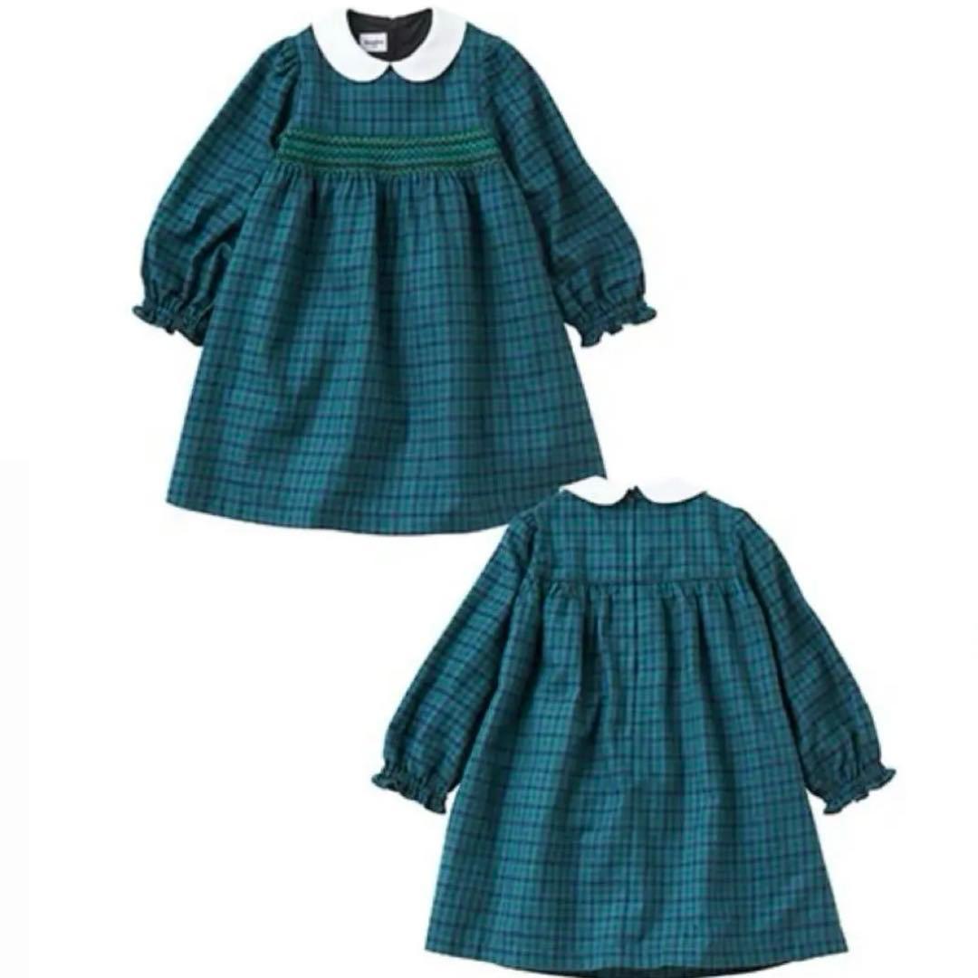 familiar ファミリア ワンピース 青系 チェック 現行品 フォーマル