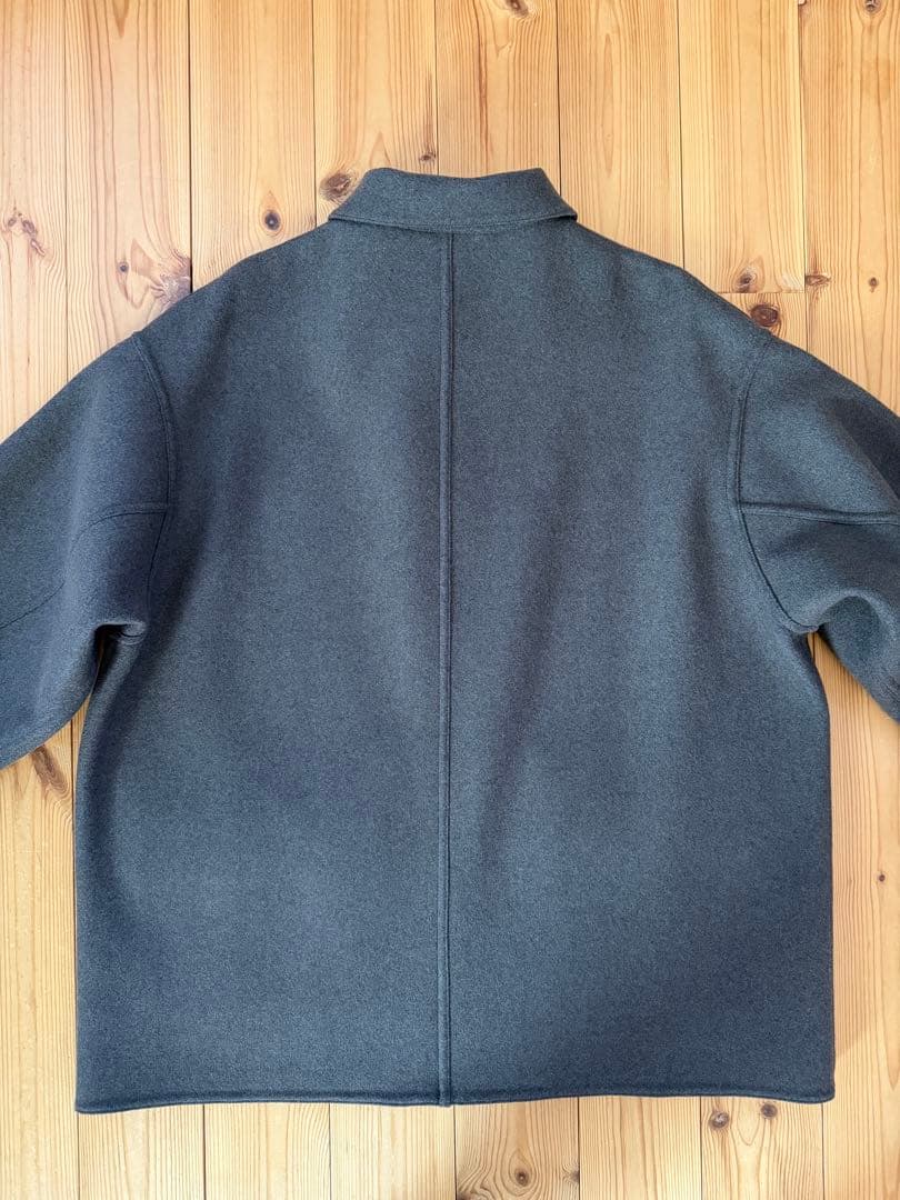 〈H〉ウールミックスメルトンカバーオールジャケット DK.GRAY/S