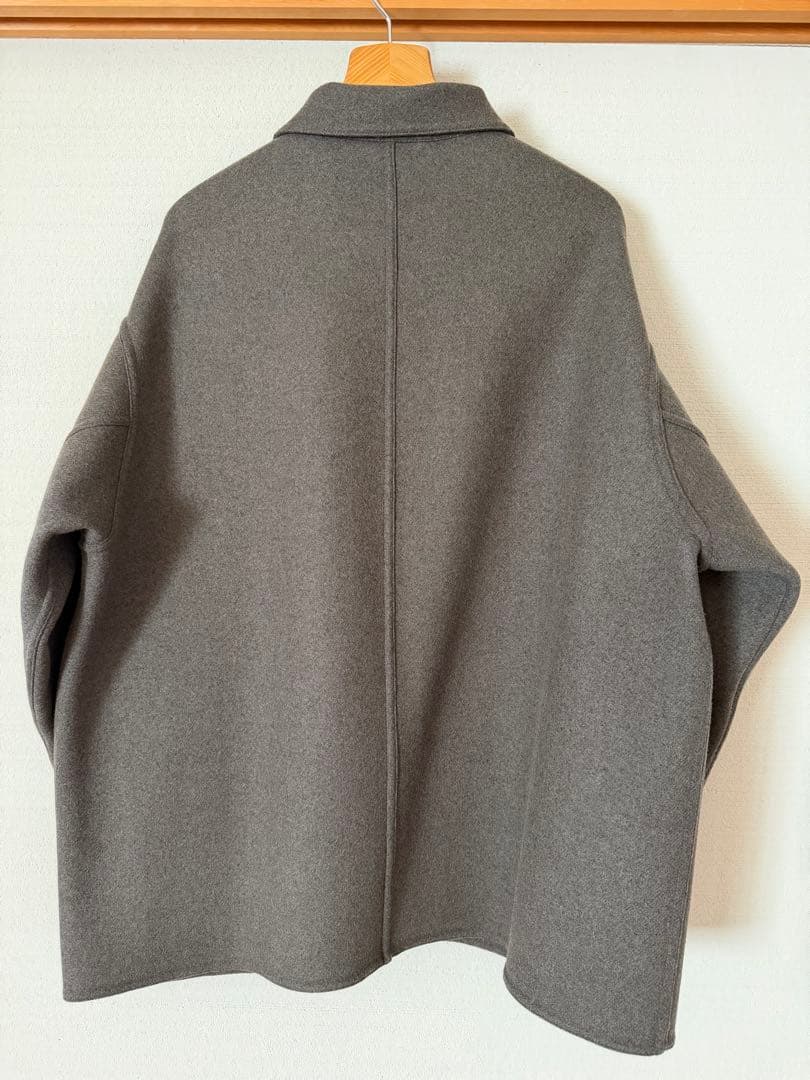 〈H〉ウールミックスメルトンカバーオールジャケット DK.GRAY/S
