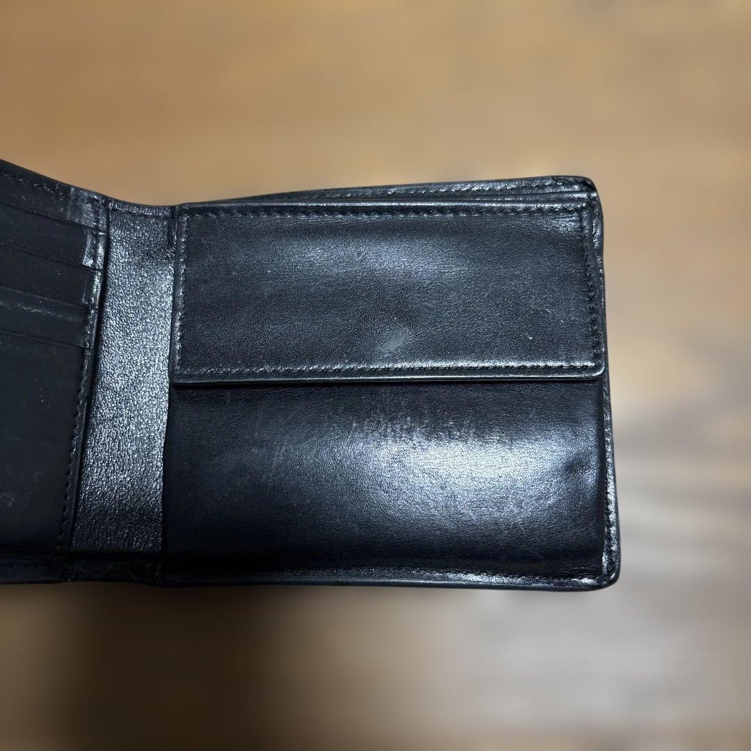 SAINT LAURENT ブラックレザー 二つ折り財布