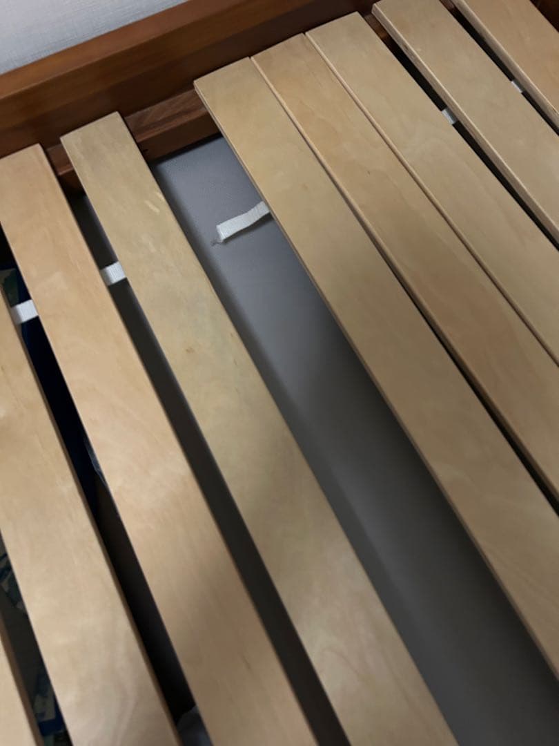 スキャンティーク　シングルベッド　(シモンズマットレス込み)中古品