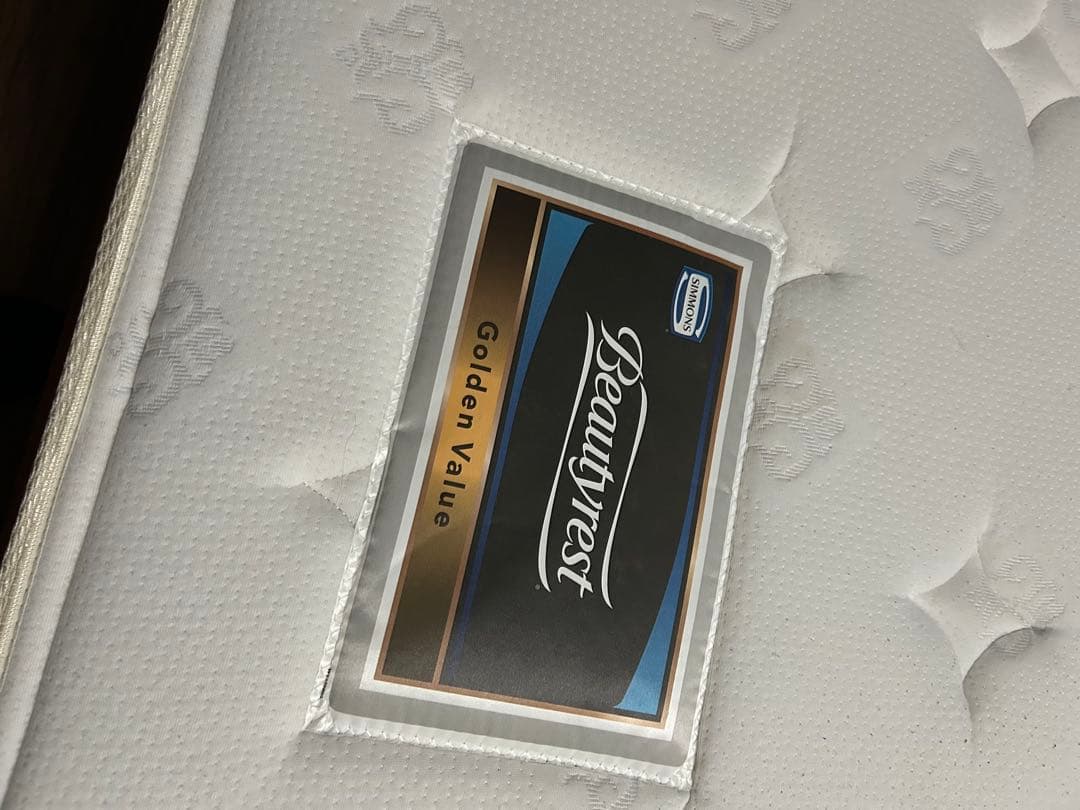 スキャンティーク　シングルベッド　(シモンズマットレス込み)中古品