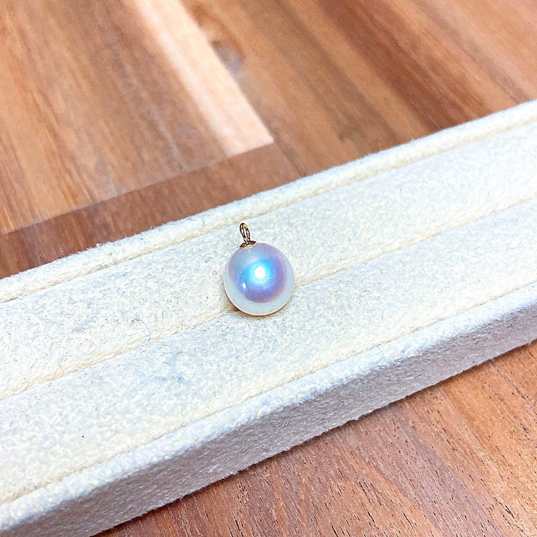 【新品・百貨店商品／総本店】2094★K18ツキサシ付き天女級アコヤ真珠★最強珠