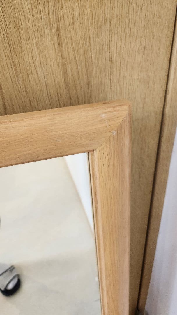 美容室ナチュラルウッド壁掛け鏡