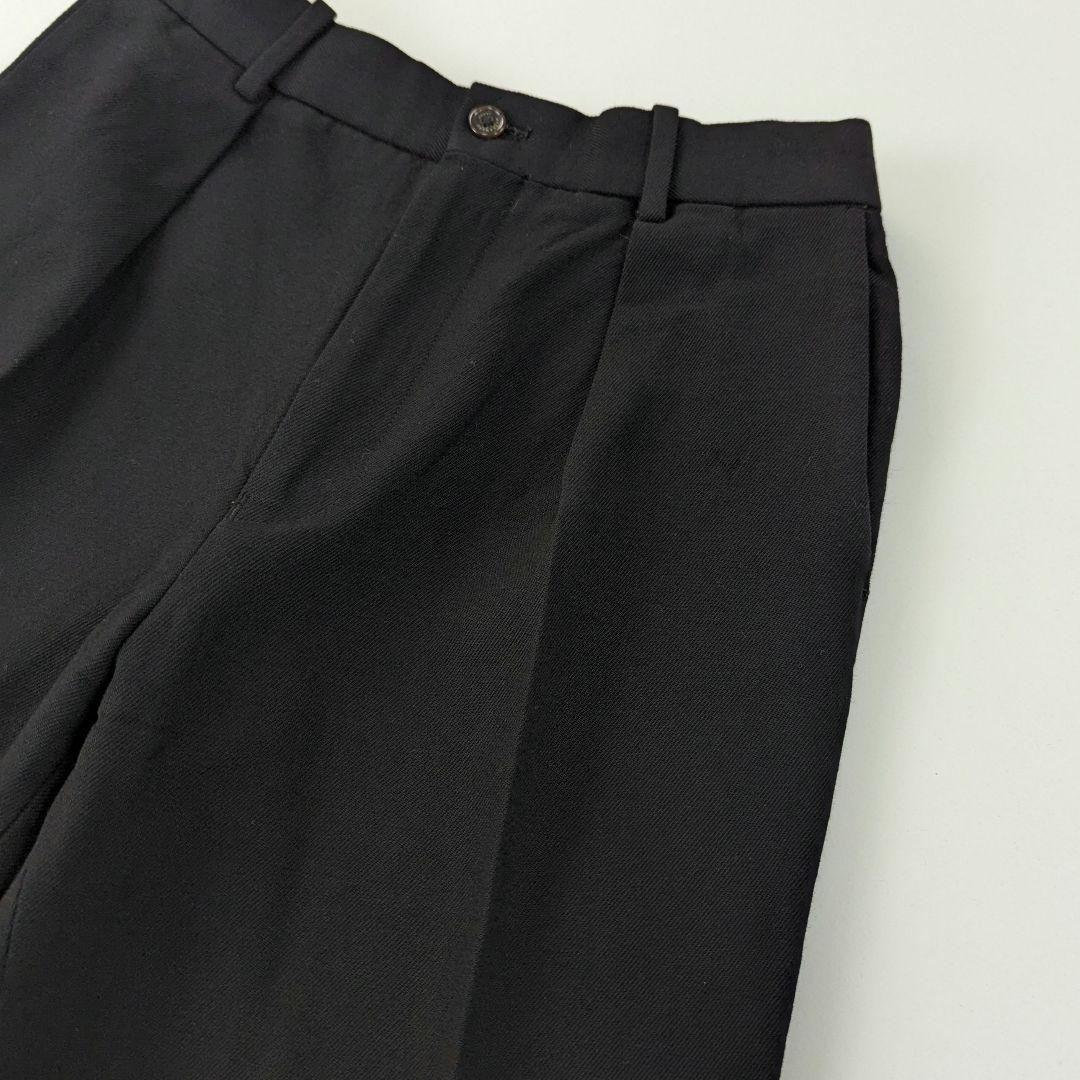 超高級★マーカーウェア　ウール　テーパードフロント　ペグトップ　S　3.8万　黒
