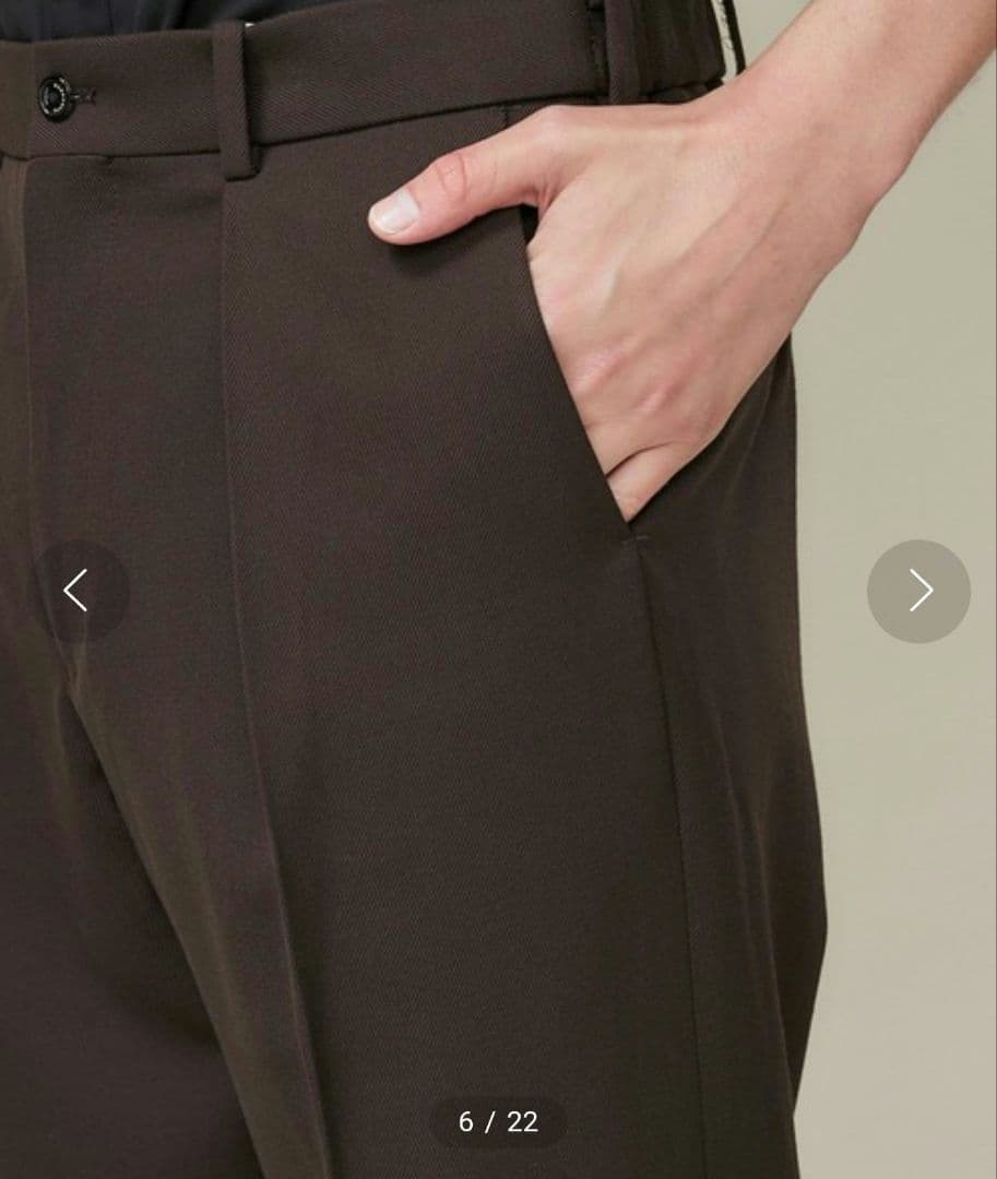 超高級★マーカーウェア　ウール　テーパードフロント　ペグトップ　S　3.8万　黒