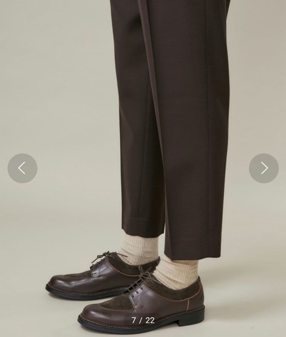 超高級★マーカーウェア　ウール　テーパードフロント　ペグトップ　S　3.8万　黒