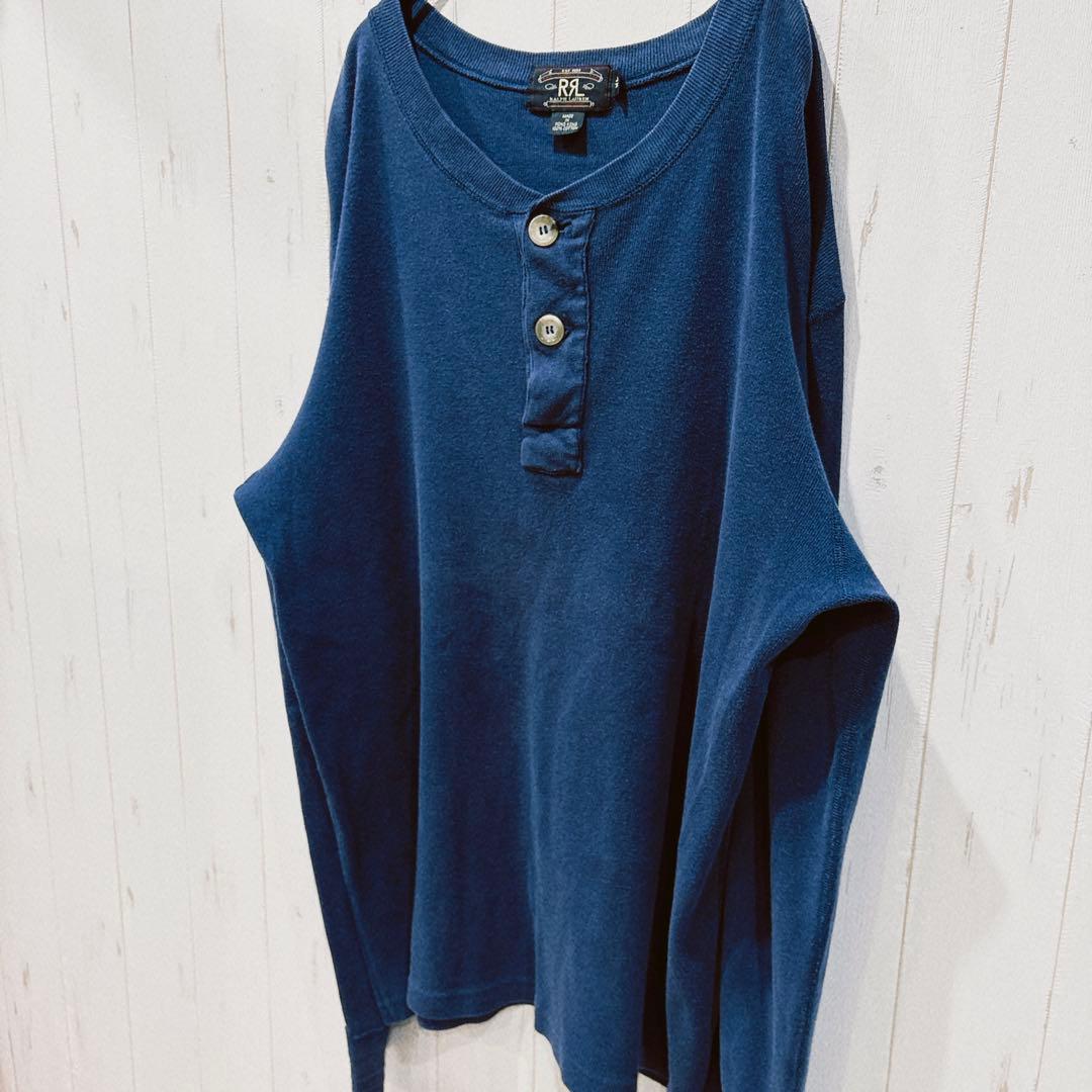 ダブルアールエル　ヘンリーネック　長袖　ネイビー　XL トップス　キムタク　秋