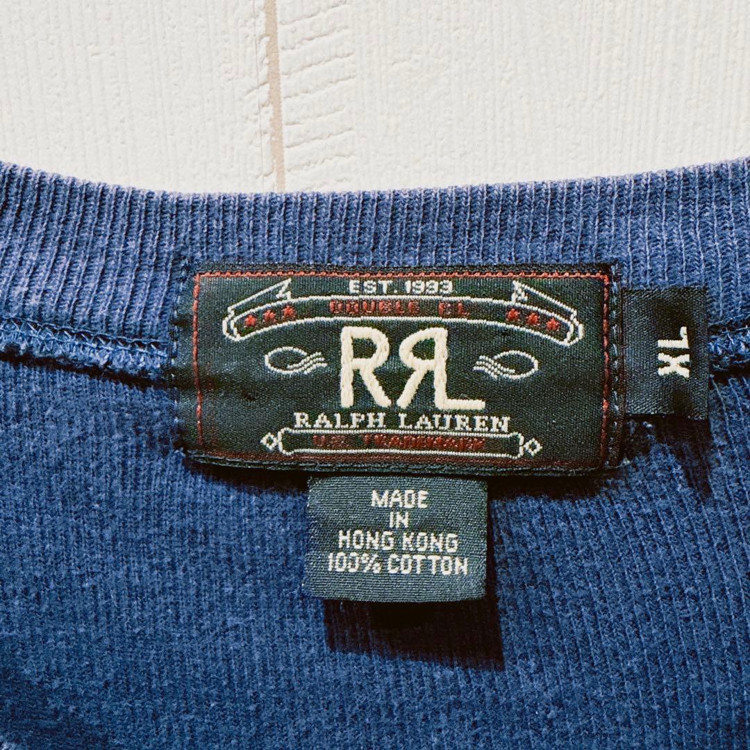 ダブルアールエル　ヘンリーネック　長袖　ネイビー　XL トップス　キムタク　秋