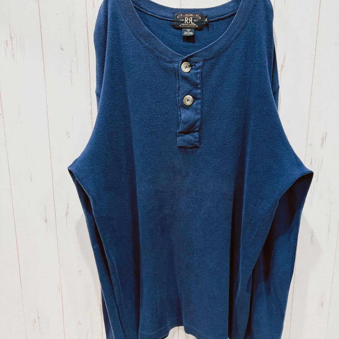 ダブルアールエル　ヘンリーネック　長袖　ネイビー　XL トップス　キムタク　秋