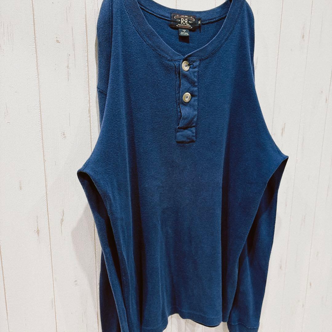 ダブルアールエル　ヘンリーネック　長袖　ネイビー　XL トップス　キムタク　秋