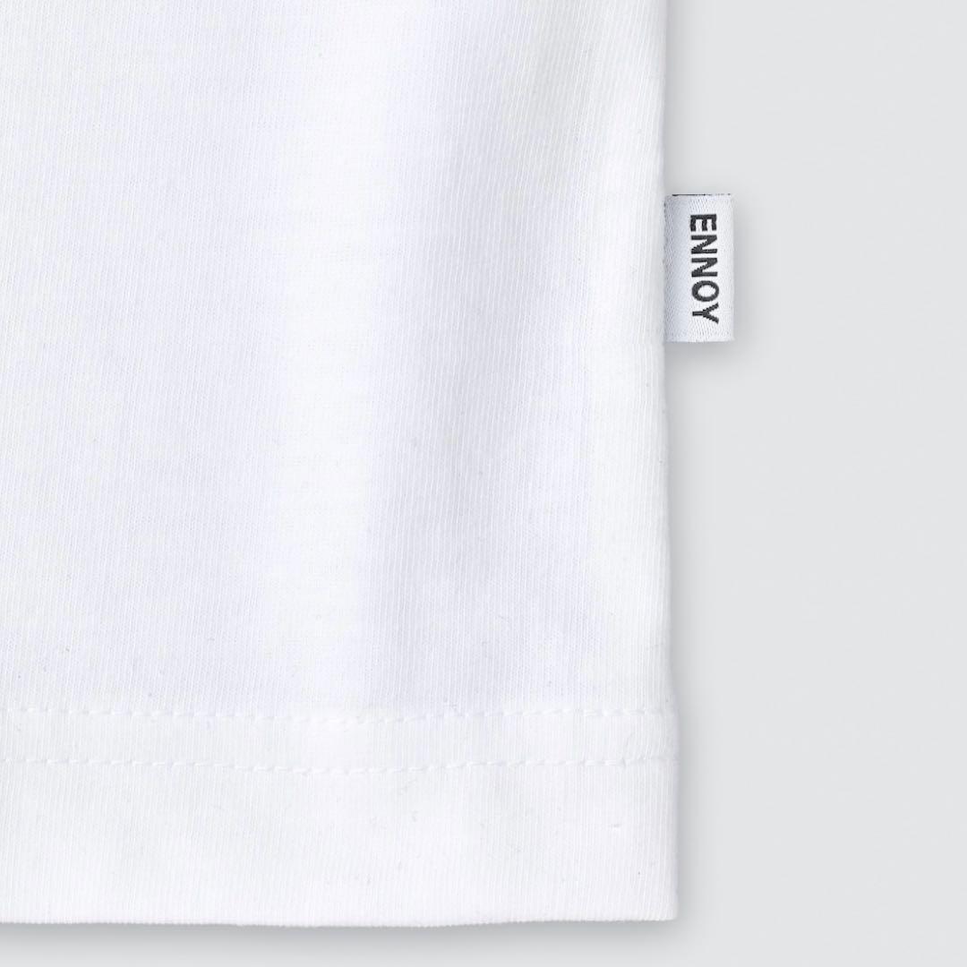 ENNOY エンノイ CREW LS T-SHIRTS ホワイト 白 L