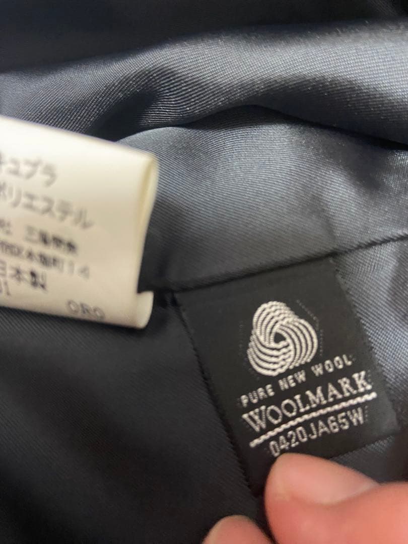 バーバリー　ウールカシミアコート　メンズ　三陽商会　濃いグレー
