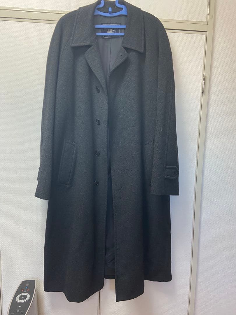 バーバリー　ウールカシミアコート　メンズ　三陽商会　濃いグレー