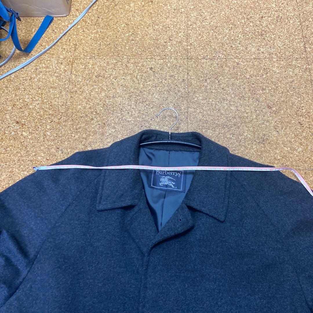 バーバリー　ウールカシミアコート　メンズ　三陽商会　濃いグレー