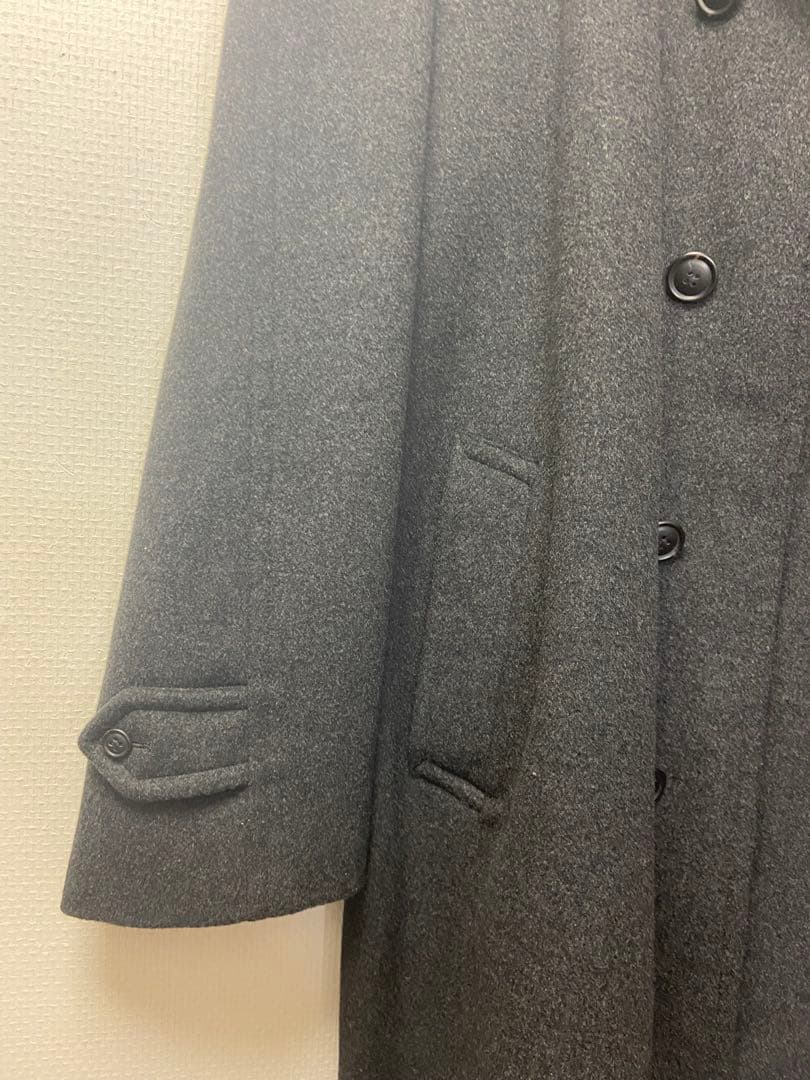 バーバリー　ウールカシミアコート　メンズ　三陽商会　濃いグレー