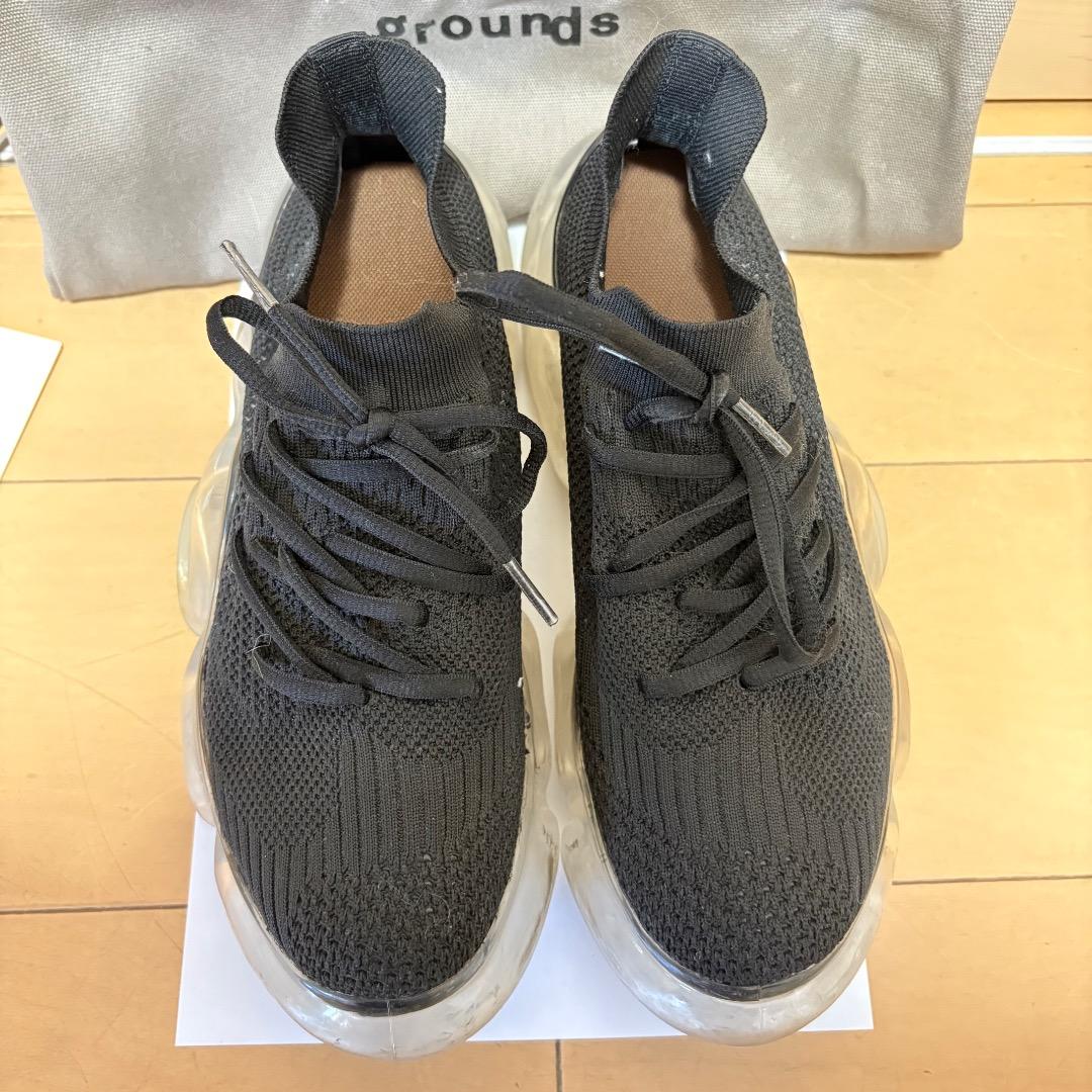 ★超特価！袋・タグ付き★grounds MOOPIE 黒　クリアソール 24cm