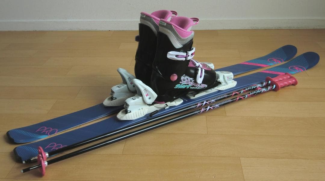 ■■送料無料■ロシニョール■ジュニア用スキーセット■128/23■WAX済■■