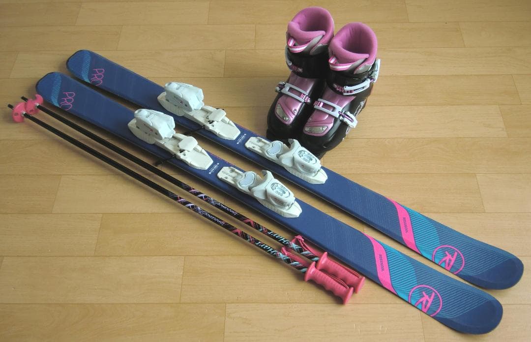 ■■送料無料■ロシニョール■ジュニア用スキーセット■128/23■WAX済■■