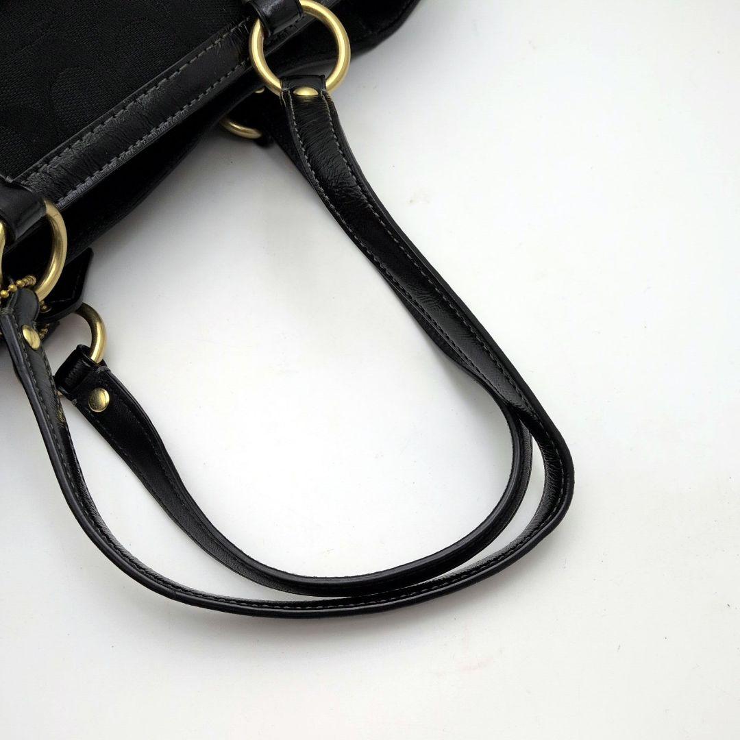 【極美品】COACH トートバッグ シグネチャー ターンロックy2k ブラック