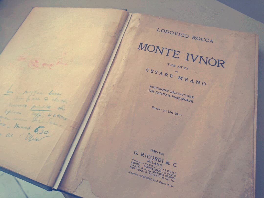 オペラ ヴォーカルスコア 『モンテ イヴノール』