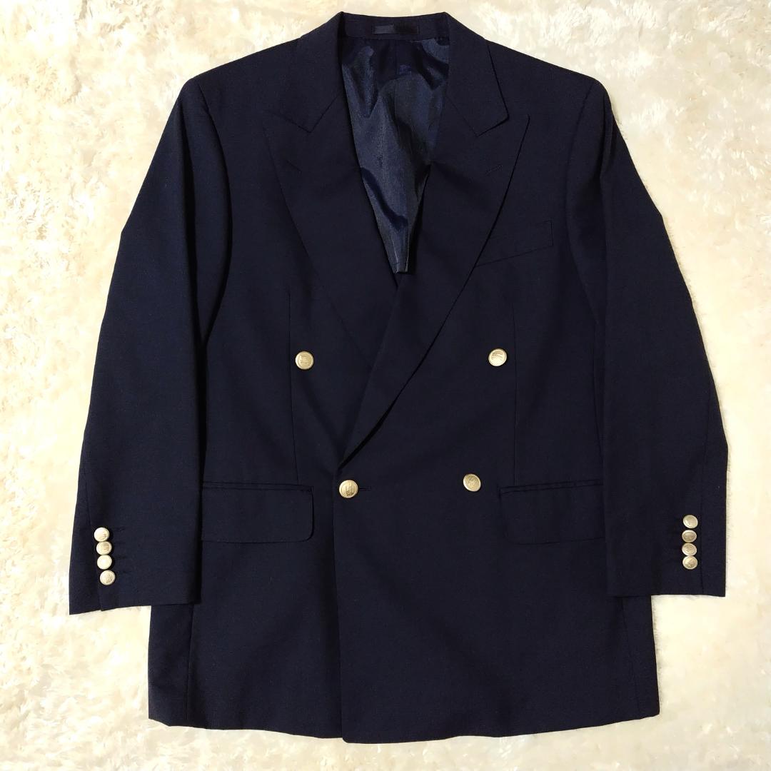 極美品✨バーバリー ロンドン セットアップ ダブル 紺ブレ 羊毛 モヘヤ