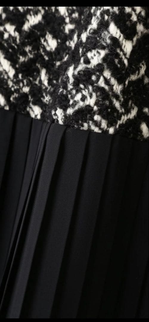 ADORE ヘリンボーンツイードノースリーブワンピース/38/ウール