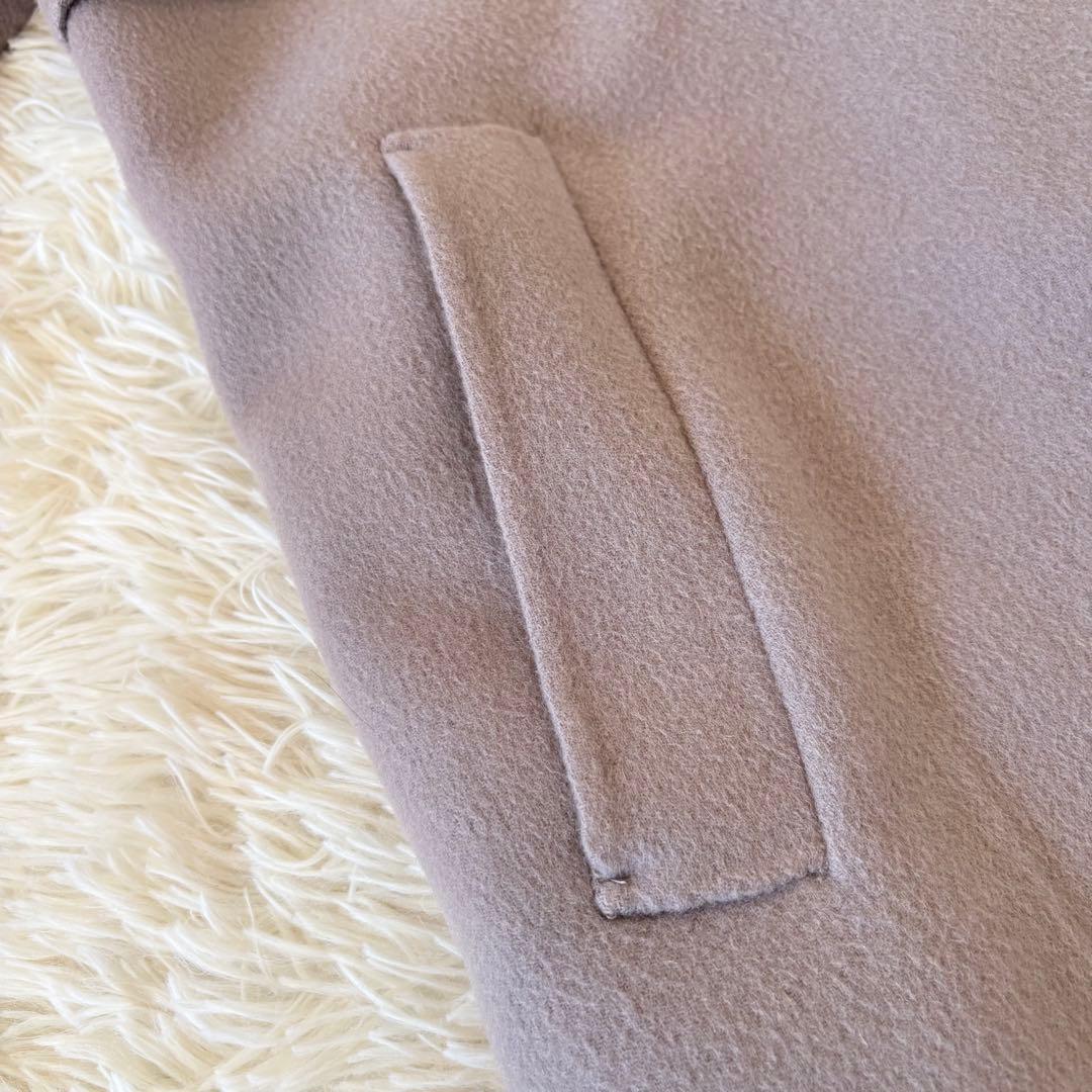 セオリーリュクス　ウールカシミヤロングコート　ダブルフェイス　バイカラー　38