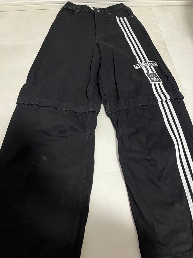 adidas 黒デニムジャケットLアディブレイク