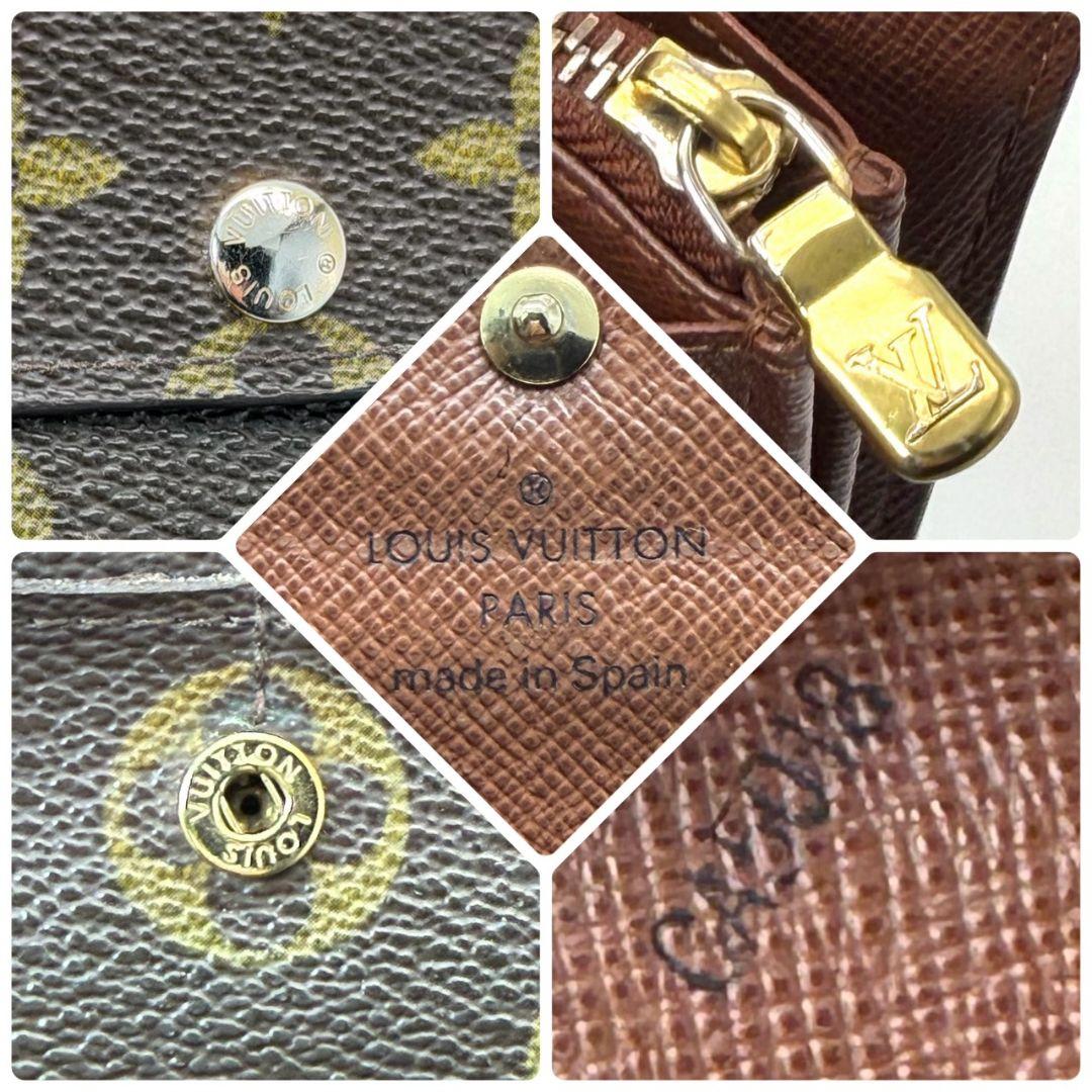 良品. ルイヴィトン モノグラム ポルトフォイユ サラ 財布 茶色 10カード