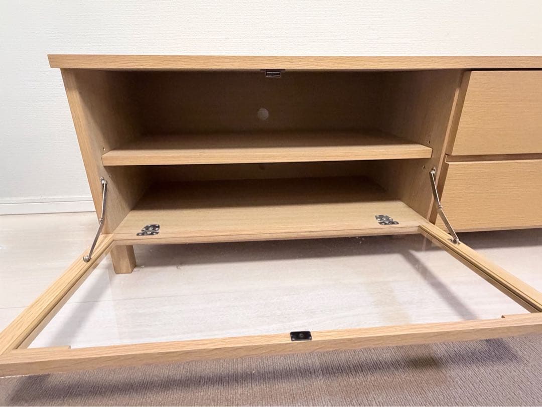 MUJI 無印良品 AVボード テレビ台 150センチ ローボード オーク材突板