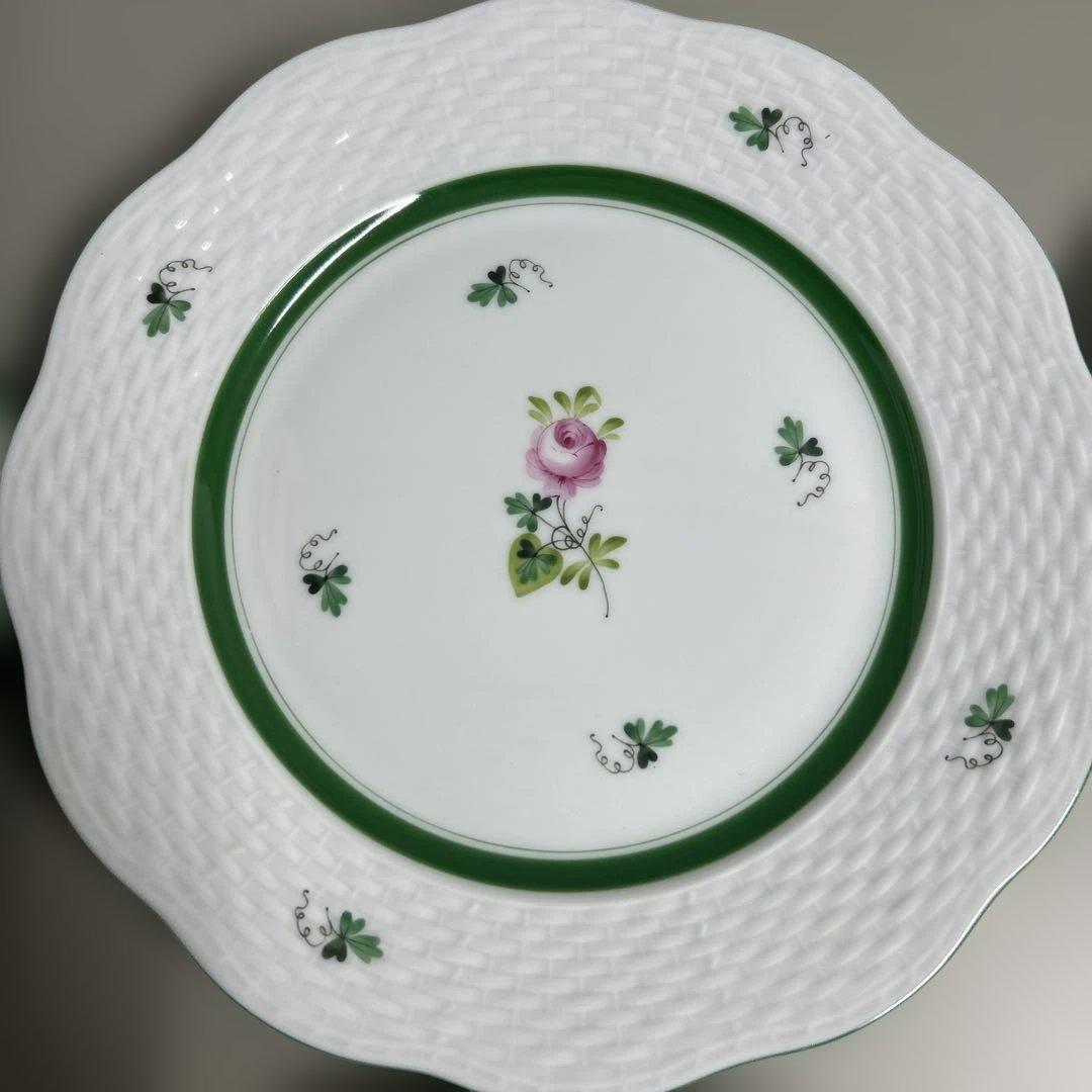 未使用近✨ヘレンド ウィーンの薔薇 プレート 19cm 皿 ピンク ローズ6枚