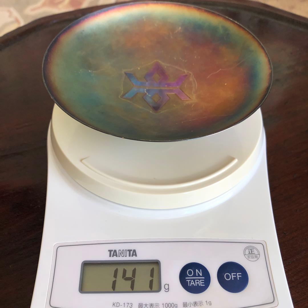 銀杯　純銀　金コーティング　刻印あり　140g キズあり　レトロ