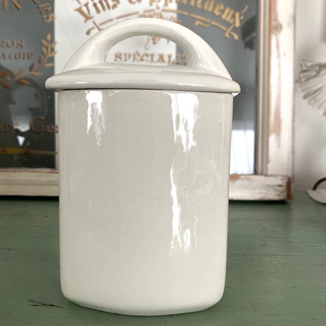 HBCM Béarn クレイユエモントロー バスク柄 陶器キャニスター【I】