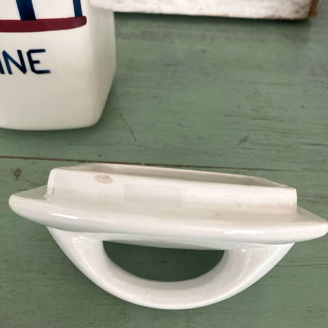 HBCM Béarn クレイユエモントロー バスク柄 陶器キャニスター【I】