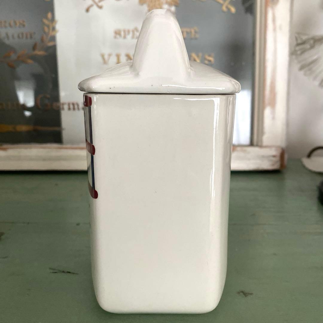 HBCM Béarn クレイユエモントロー バスク柄 陶器キャニスター【I】