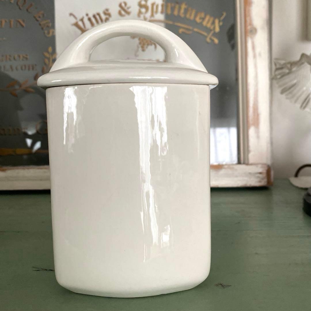 HBCM Béarn クレイユエモントロー バスク柄 陶器キャニスター【I】