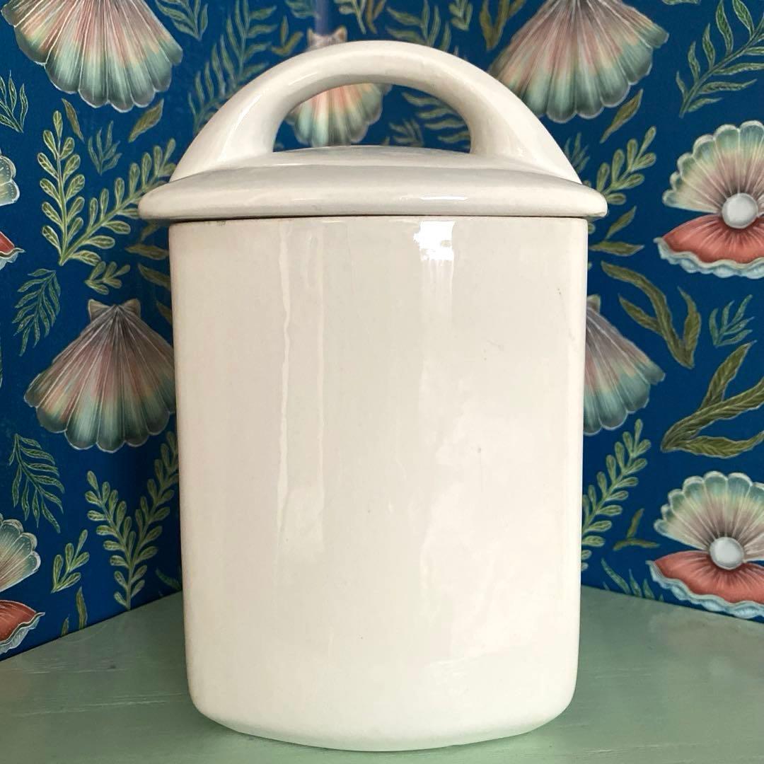 HBCM Béarn クレイユエモントロー バスク柄 陶器キャニスター【I】