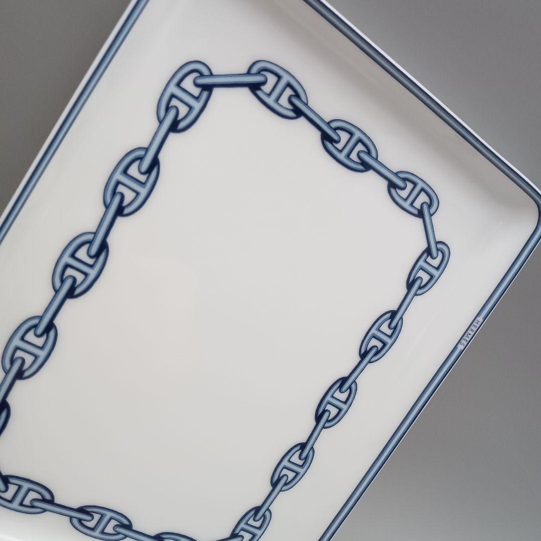 HERMES エルメス シェーヌダンクル スクエアプレート 共箱