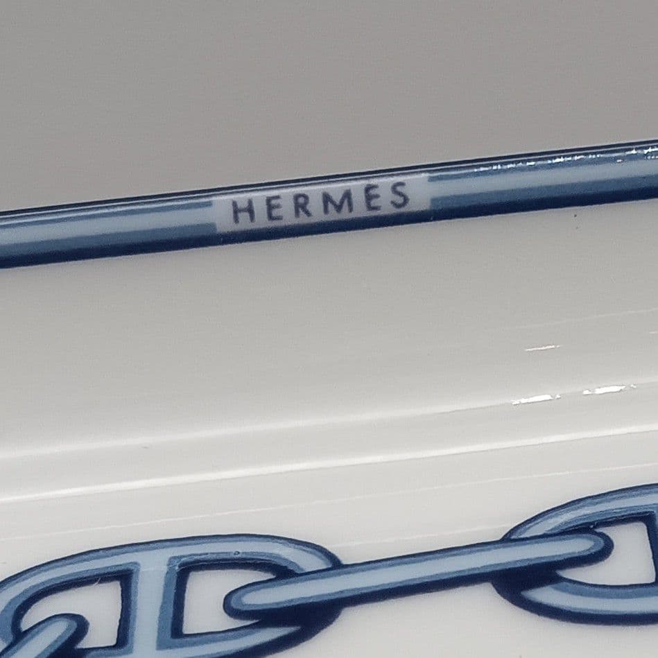 HERMES エルメス シェーヌダンクル スクエアプレート 共箱